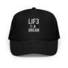 foam-trucker-hat-black-one-size-front-68f957a748b43.jpg Lif3isadream Embroidered Style A - Foam trucker hat