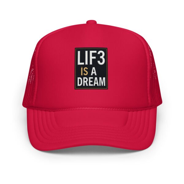 foam-trucker-hat-red-one-size-front-68f957a748f97.jpg Lif3isadream Embroidered Style A - Foam trucker hat