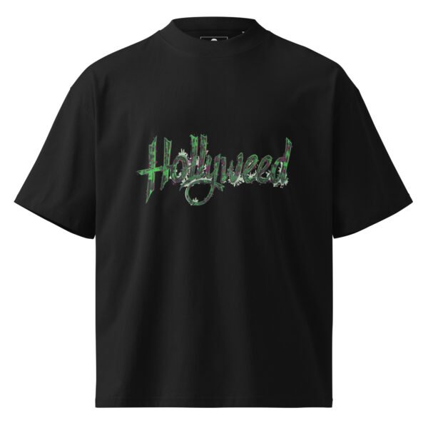 unisex-organic-oversized-high-neck-t-shirt-black-front-68f1bef783a88.jpg Hollyweed B - Unisex organic oversized high neck t-shirt