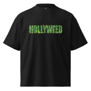 unisex-organic-oversized-high-neck-t-shirt-black-front-68f1c7c366367.jpg Hollyweed J - Unisex organic oversized high neck t-shirt