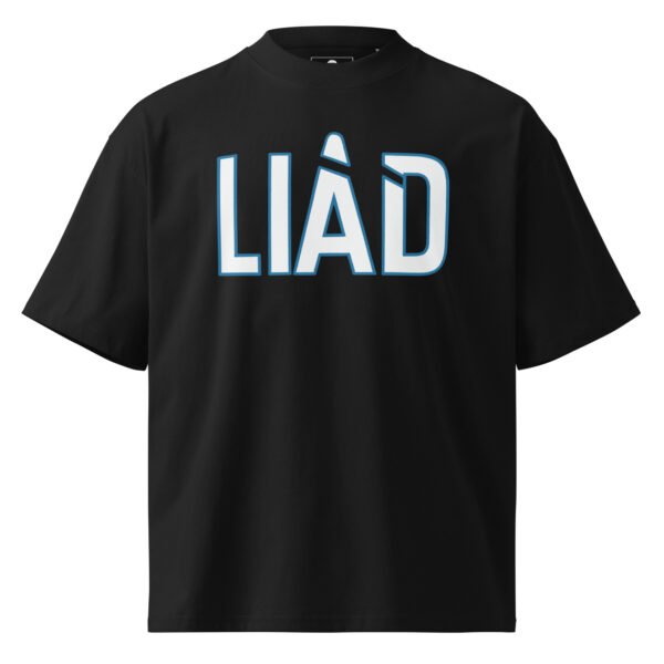 Liad Cutting B - Unisex organic oversized high neck t-shirt