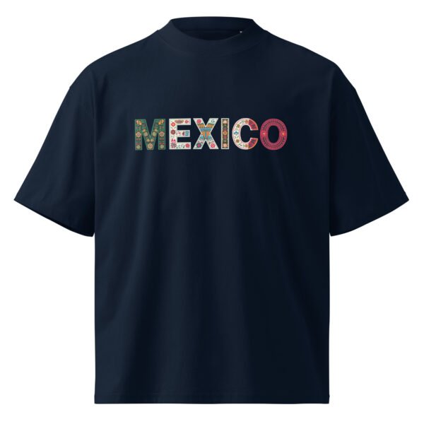 Mexico D - Unisex organic oversized high neck t-shirt