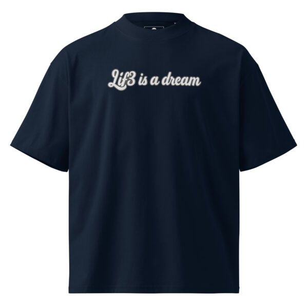 unisex-organic-oversized-high-neck-t-shirt-french-navy-front-68f1d79040e33.jpg Embroidered Style Dw - Unisex organic oversized high neck t-shirt