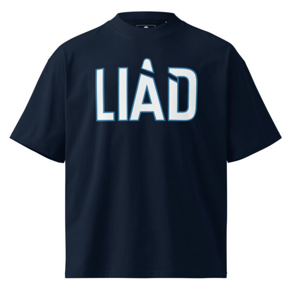 Liad Cutting B - Unisex organic oversized high neck t-shirt