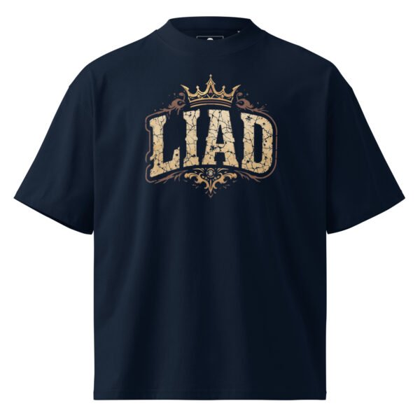 Liad Graffiti E - Unisex organic oversized high neck t-shirt