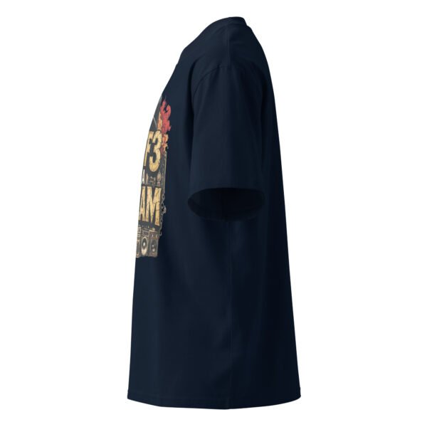 unisex-organic-oversized-high-neck-t-shirt-french-navy-left-68f5d3259a9a9.jpg Graffiti E - Unisex organic oversized high neck t-shirt