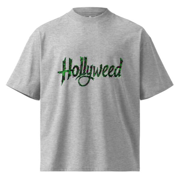 unisex-organic-oversized-high-neck-t-shirt-heather-grey-front-68f1bef785412.jpg Hollyweed B - Unisex organic oversized high neck t-shirt