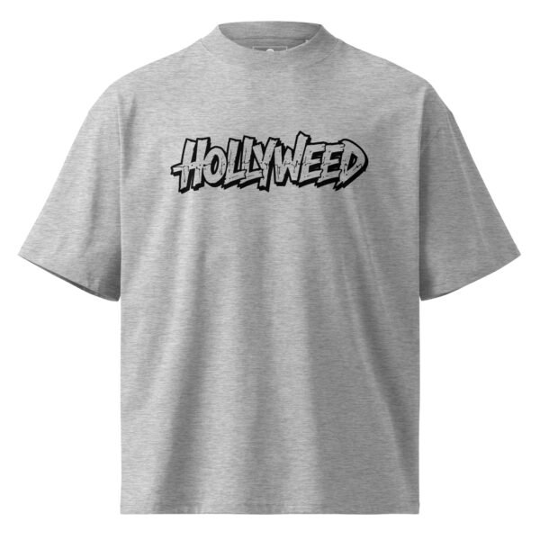 unisex-organic-oversized-high-neck-t-shirt-heather-grey-front-68f1c53621628.jpg Hollyweed H - Unisex organic oversized high neck t-shirt