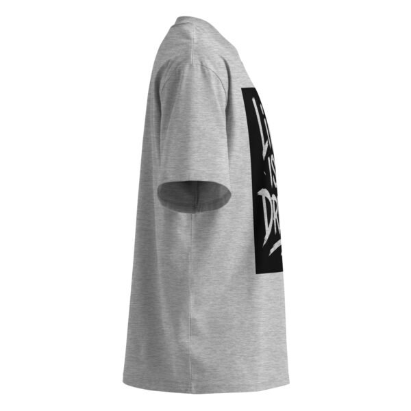 unisex-organic-oversized-high-neck-t-shirt-heather-grey-right-68f3d76b4e193.jpg Graffiti B - Unisex organic oversized high neck t-shirt