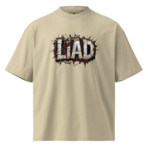 Liad Graffiti D - Unisex organic oversized high neck t-shirt