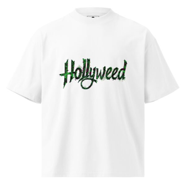 unisex-organic-oversized-high-neck-t-shirt-white-front-68f1bef781243.jpg Hollyweed B - Unisex organic oversized high neck t-shirt
