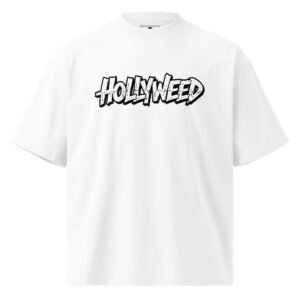 unisex-organic-oversized-high-neck-t-shirt-white-front-68f1c5362085d.jpg Hollyweed H - Unisex organic oversized high neck t-shirt
