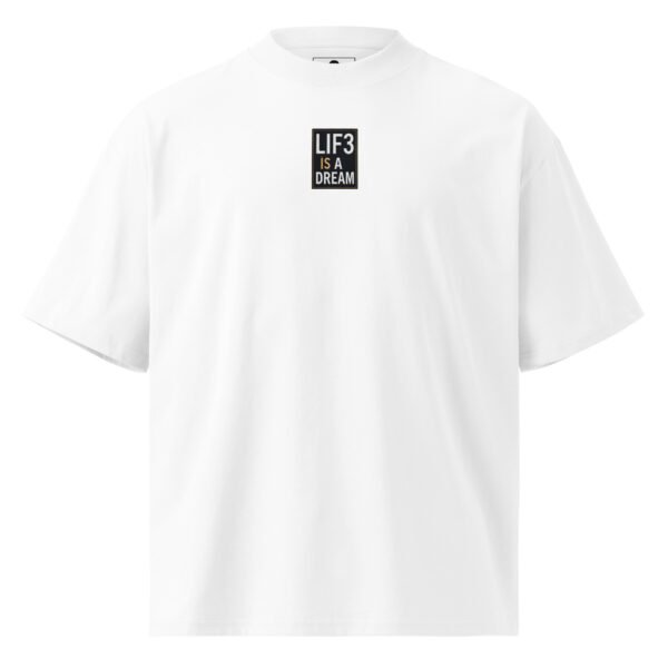 unisex-organic-oversized-high-neck-t-shirt-white-front-68f1d431e5fce.jpg Embroidered Style Label A - Unisex organic oversized high neck t-shirt