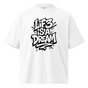 Lif3isadream Trans A - Unisex organic oversized high neck t-shirt