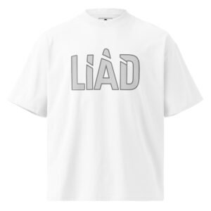 unisex-organic-oversized-high-neck-t-shirt-white-front-68f90f1cc4691.jpg Liad Cutting C - Unisex organic oversized high neck t-shirt