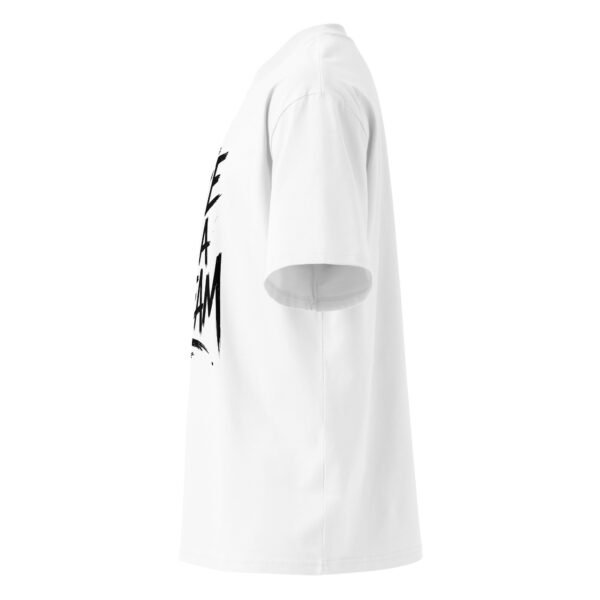 unisex-organic-oversized-high-neck-t-shirt-white-left-68f3d16303c55.jpg Graffiti A - Unisex organic oversized high neck t-shirt