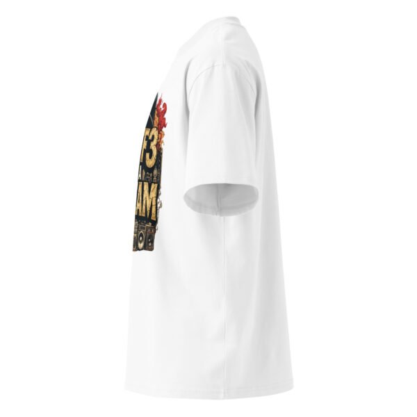 unisex-organic-oversized-high-neck-t-shirt-white-left-68f5d325a0d3e.jpg Graffiti E - Unisex organic oversized high neck t-shirt