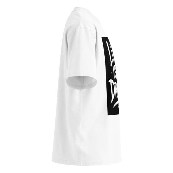 unisex-organic-oversized-high-neck-t-shirt-white-right-68f3d76b501c3.jpg Graffiti B - Unisex organic oversized high neck t-shirt