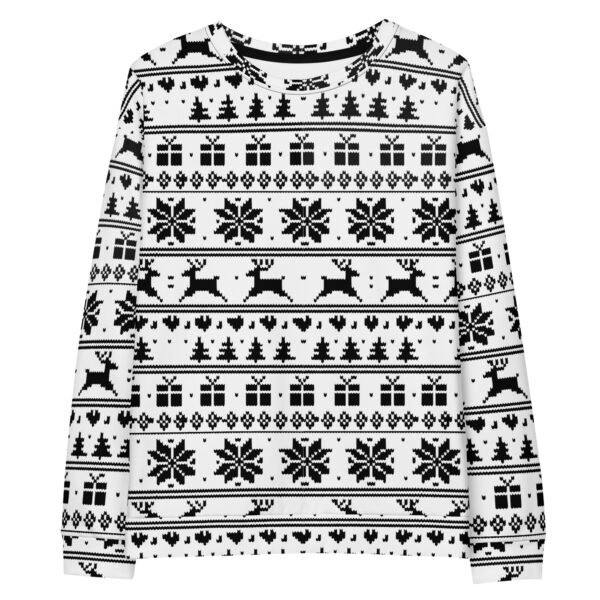 Christmas E bw Unisex cotton sweatshirt